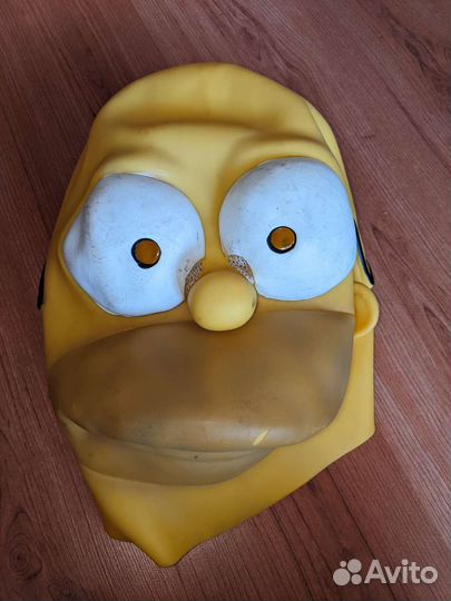 Карнавальные маски-головы Барт и Гомер Симпсон