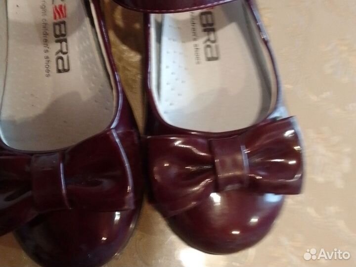 Туфли для девочки 27 размер бордо
