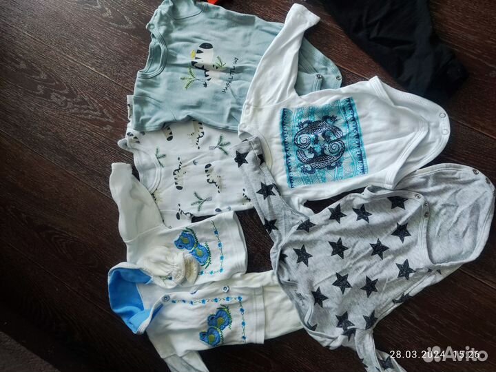 Вещи пакетом на мальчика от 0 до 6м