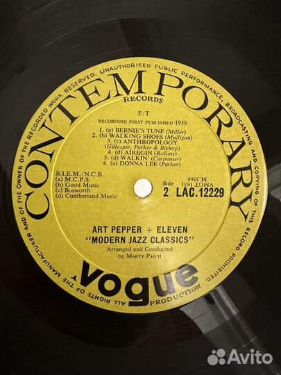 Art Pepper – Art Pepper + Eleven, UK 1st pressing