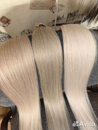 Новые волосы для наращивания блонд 65 см