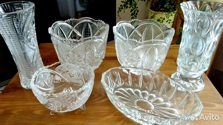 Хрусталь СССР ваза конфетница