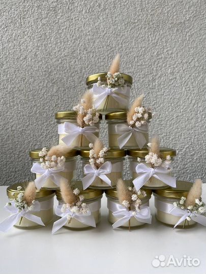 Свечи - подарок для гостей на свадьбу