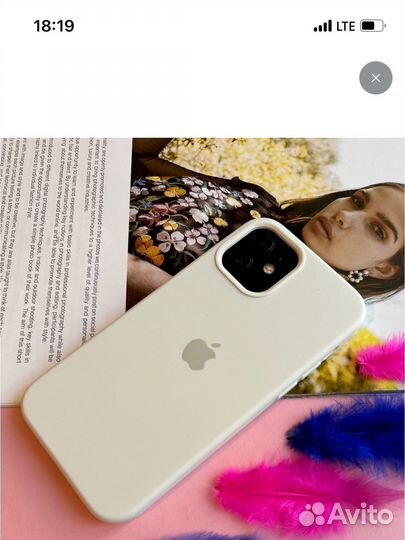 Силиконовый чехол на iPhone 12 pro новый белый
