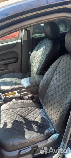 Чехлы Лада Приора седан черная экокожа Франт+