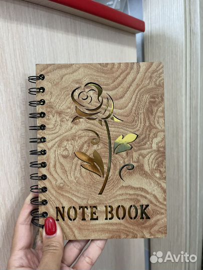 Блокнот с деревянной обложкой
