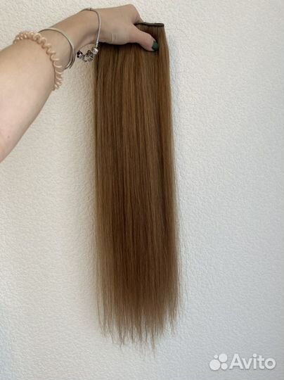 Натуральные волосы на заколках 50 см
