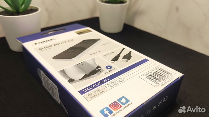 Зарядная станция для 2-x геймпадов PS5