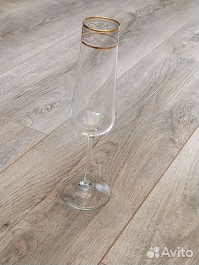 Бокалы для шампанского, хрусталь, богемия