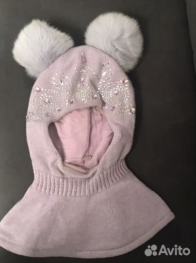 Шапка зимняя для девочки 56 58