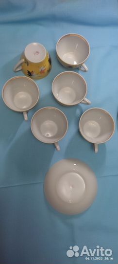 Полный Чайный сервиз Золотая осень Винтаж