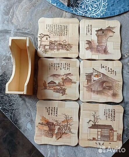 Подставки под кружки- набор