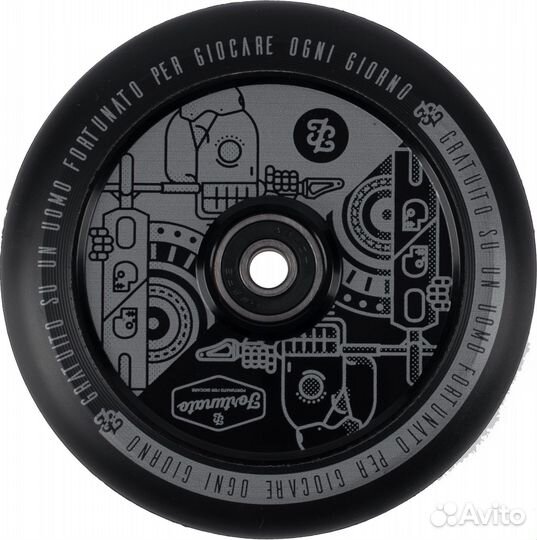 Колесо skip Fortunato 110x24mm черно-серый Kra319