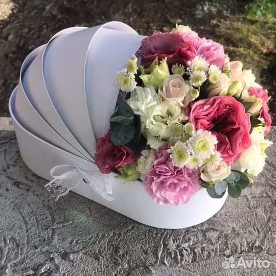 Люлька цветы на выписку из роддома подарок