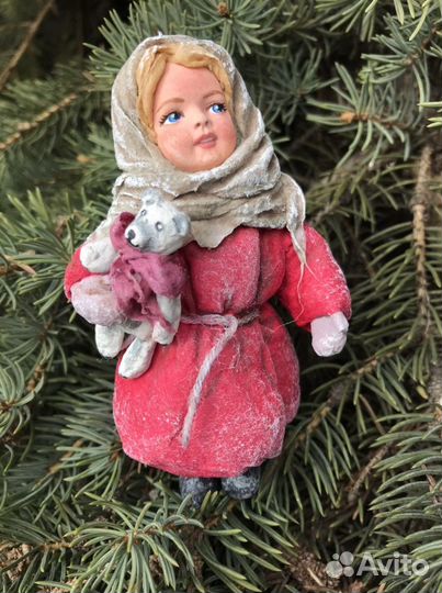 Ватные елочные игрушки