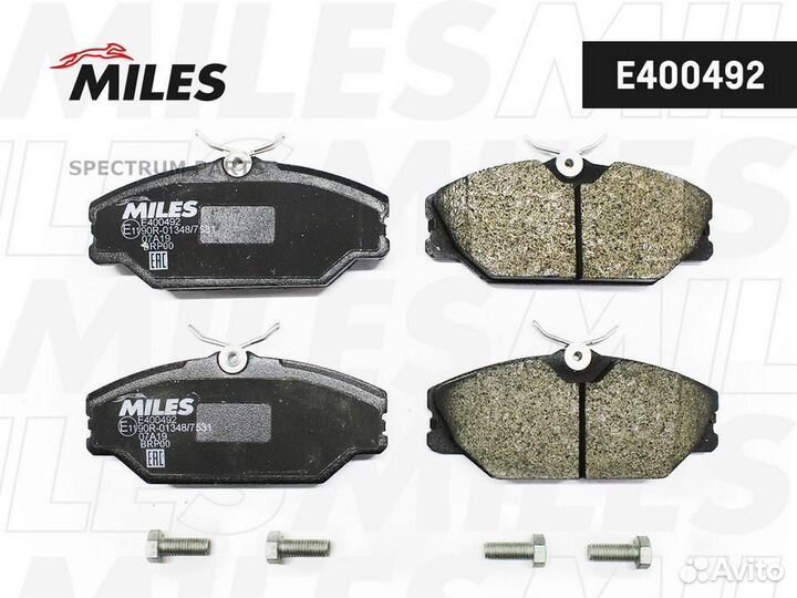 Miles E400492 Колодки тормозные передние (без датч