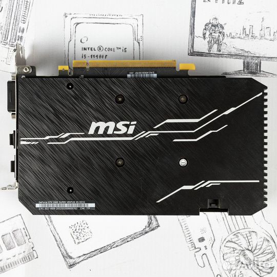 Видеокарта MSI GTX 1660 super ventus XS 6Gb