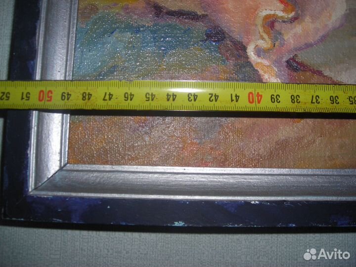 Картина маслом 30х 50 горы и натюрморт