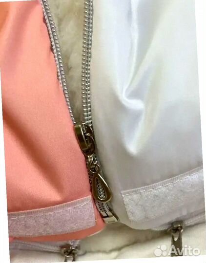 Набор на выписку для новорожденного зимний (бело-оранжевый)