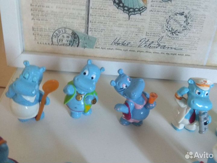 Игрушки Киндер Бегемоты на палубе 1992г