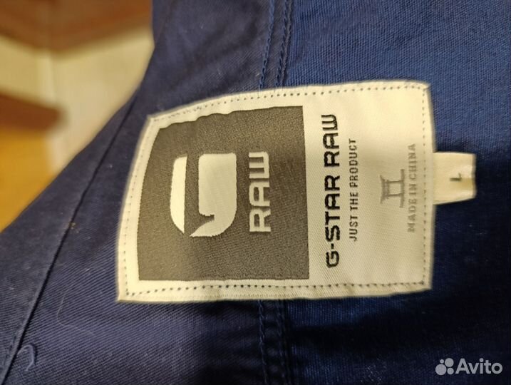 Джинсовая рубашка мужская G star RAW на молнии