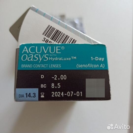 1,5 -1,75 -2,0 -2,25 Линзы acuvue oasys 1 day