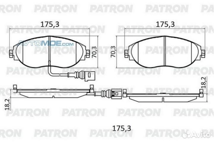 Колодки тормозные передние PBP130 patron
