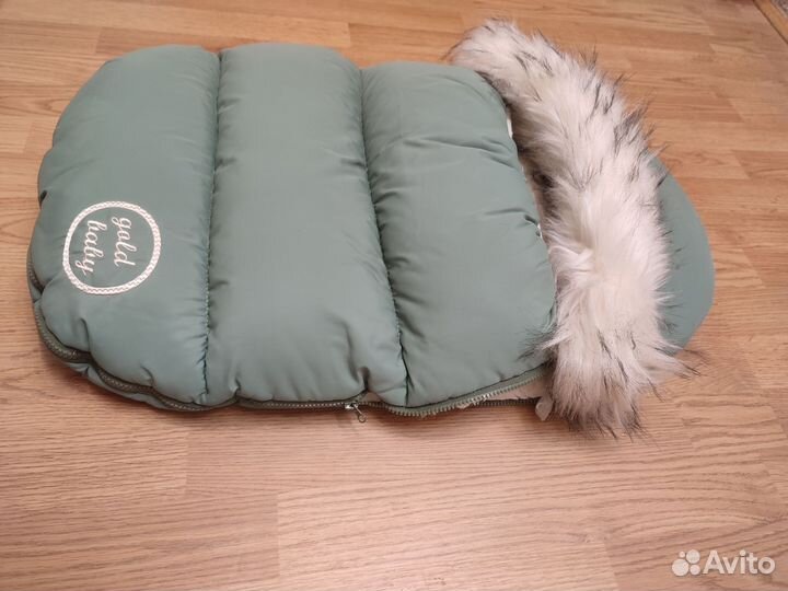 Зимний конверт в коляску на овчине