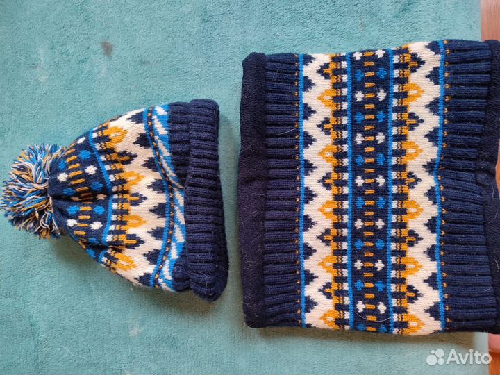 Зимняя шапка и снуд для мальчика