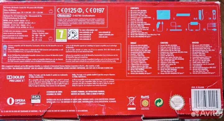 Nintendo Wii New Super Mario Bros red + допы