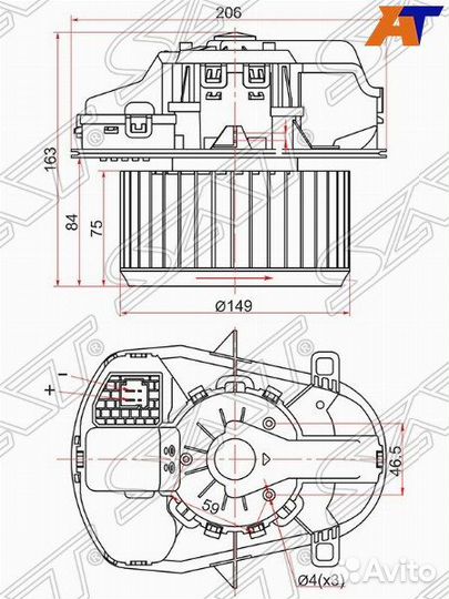 Мотор печки Volkswagen Touareg 2