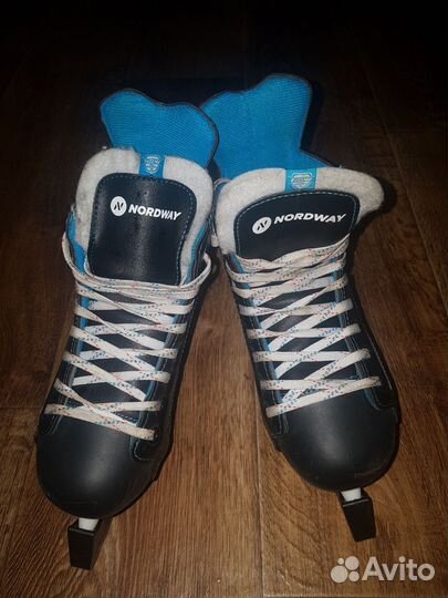 Коньки детские nordway раздвижные р 30/33