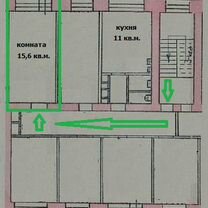 Комната 15,6 м² в 6-к., 5/5 эт.