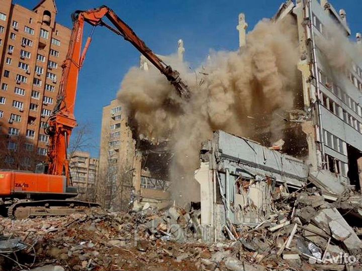 Демонтаж фундамента, приму бетонный бой