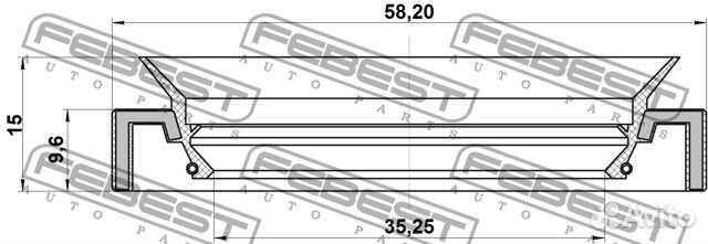 Сальник привода 37x58x9.2x15