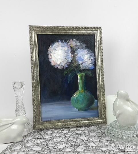 Букет цветов. Картина маслом 21х30см