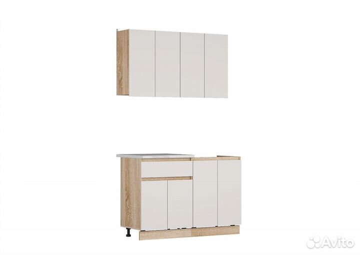 Белая Кухня без ручек