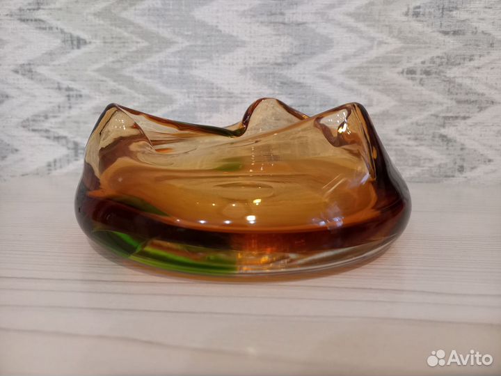 Конфетница винтаж гутная техника