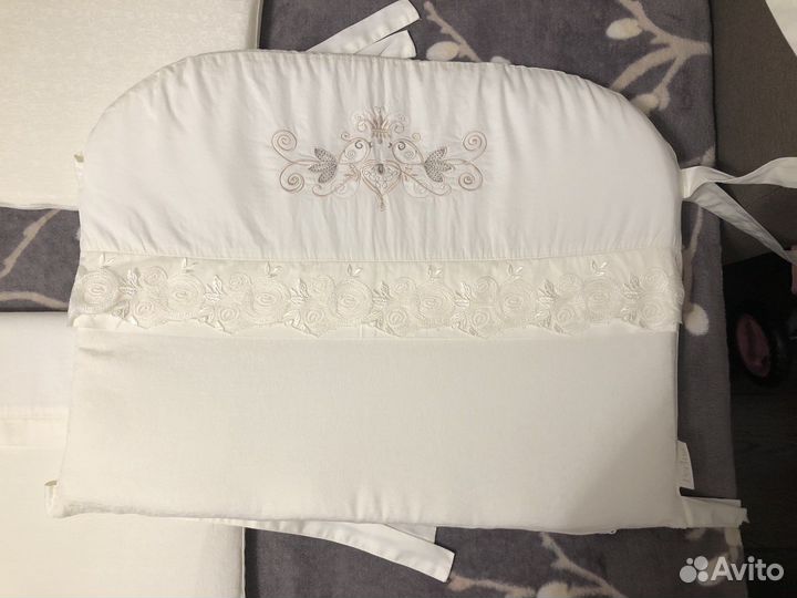 Комплект бортики в кроватку + постельное белье