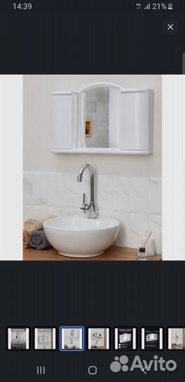 Настенный шкаф для ванной комнаты с зеркалом