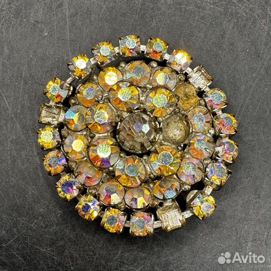 Брошь аврора бореалис шикарная чешская (сзр)