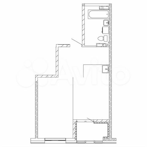 1-к. квартира, 46,8 м², 2/23 эт.