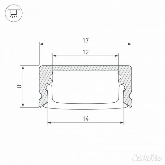 Профиль накладной Arlight ARH-line 040299