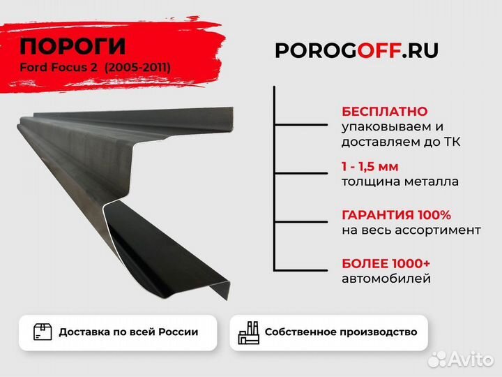 Ремонтные пороги Ford Focus 2 Седан
