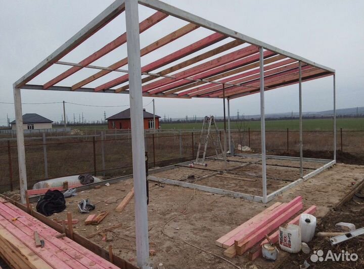 Каркас для бытовки. Сварю у вас на участке