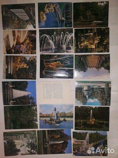 Открытки СССР. Фонтаны Петродворца 1987г