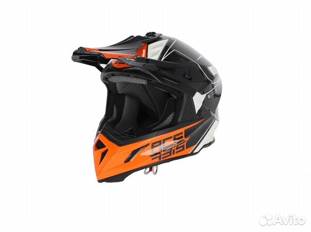Шлем Acerbis steel carbon White/Orange
