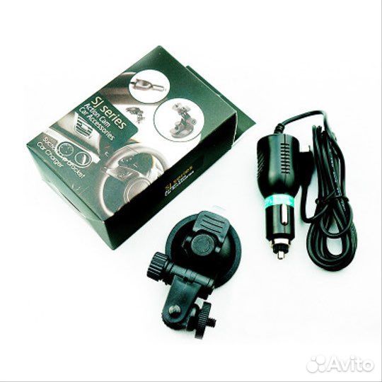 Присоска + автомобильная зарядка для экшн камер