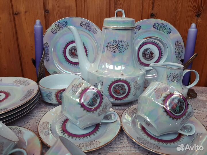Старинный чайный сервиз Мадонна, гдр