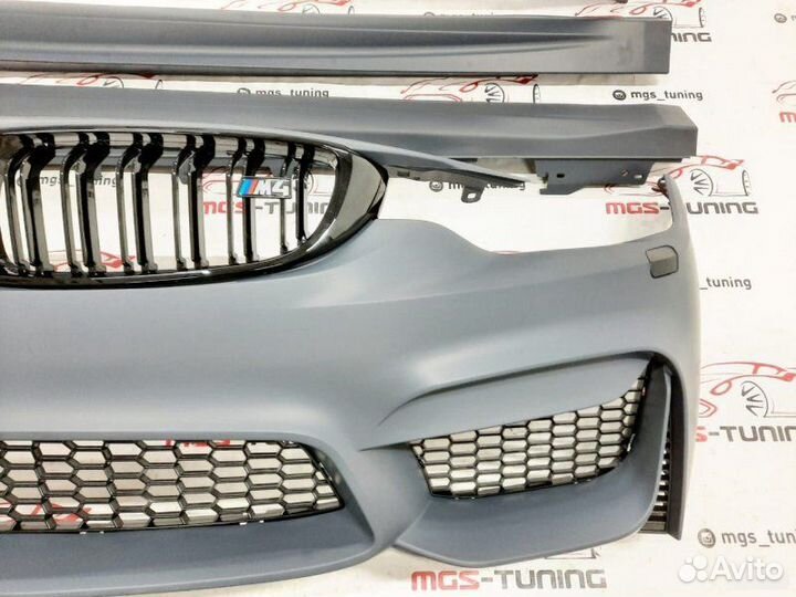 Обвес BMW 4 series f36 стиль M4 + ноздри и насадки